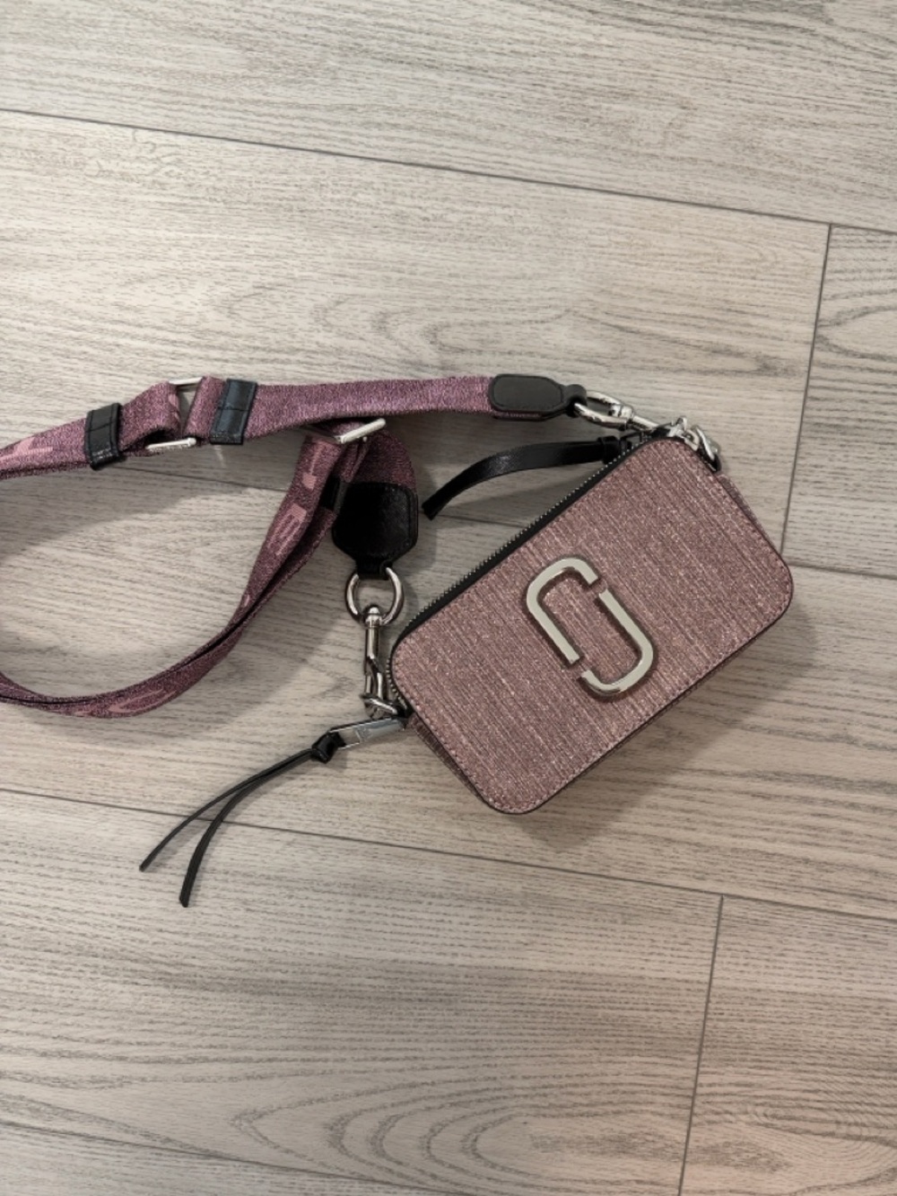 Marc Jacobs Metallic Rose Crossbody Camera Bag